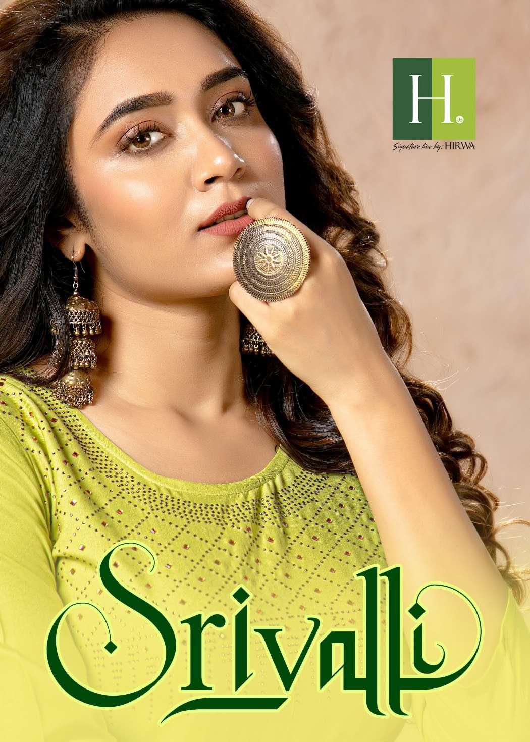 Hirwa Srivalli New Designer Regular Wear Rayon Anarkali Kurti Collection